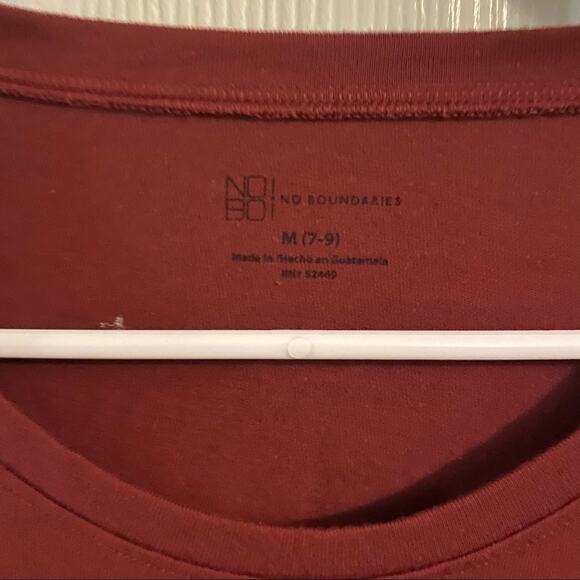 LOT of 3 White & Dark Red Solid Tee Shirts for Layering Women Junior Size Medium - Picture 11 of 15